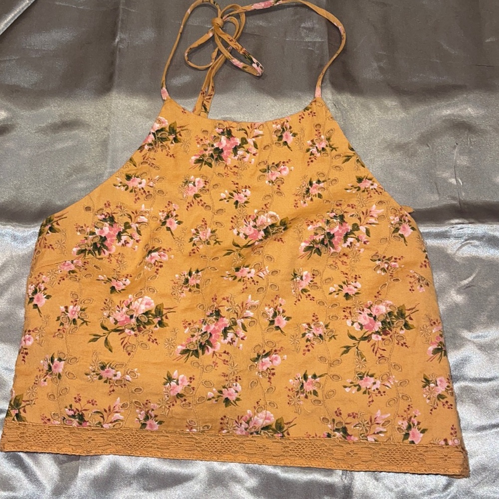 American Eagle Floral Halter Top